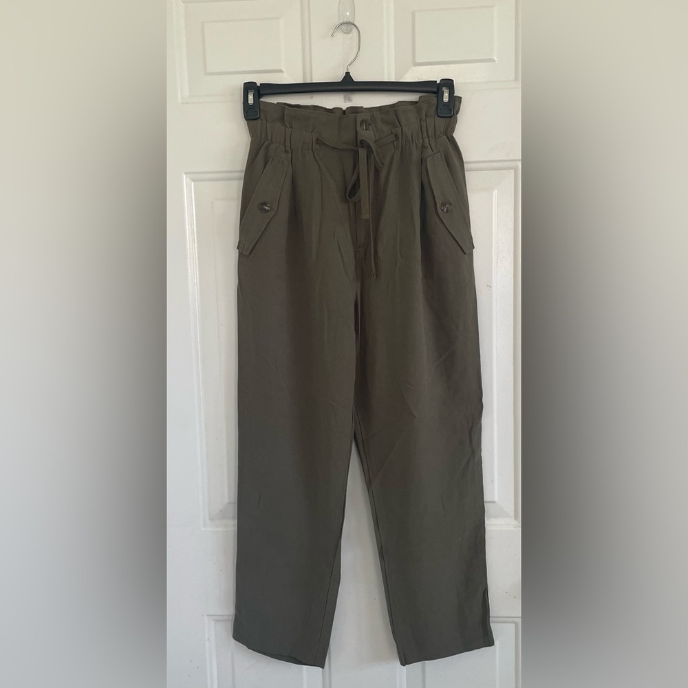 FIRM PRICE H&M Women’s  Olive Green Drawstring Elastic Waist Size 8